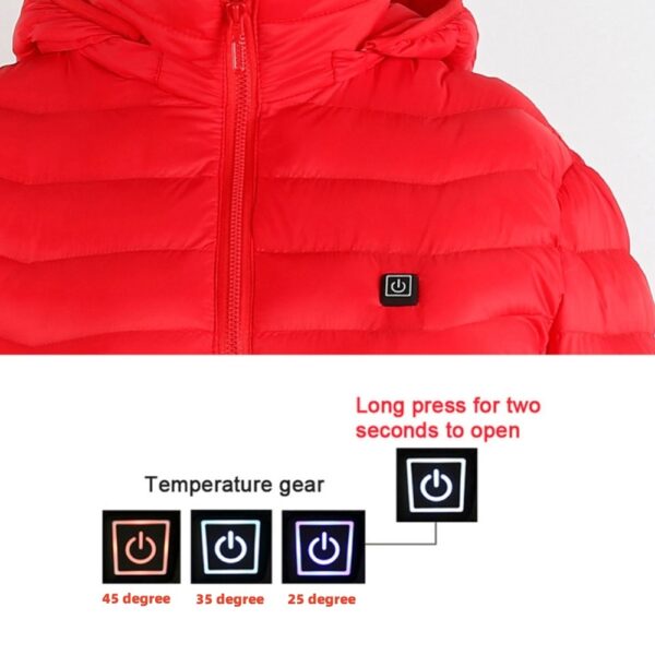 New Heated Jacket Coat USB Electric Jacket Cotton Coat Heater Thermal Clothing Heating Vest Men's Clothes Winter - Image 3