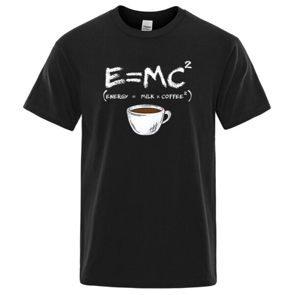 EnergyMilk Coffee Printing Men Tshirt Casual Breathable Tsh - Image 2