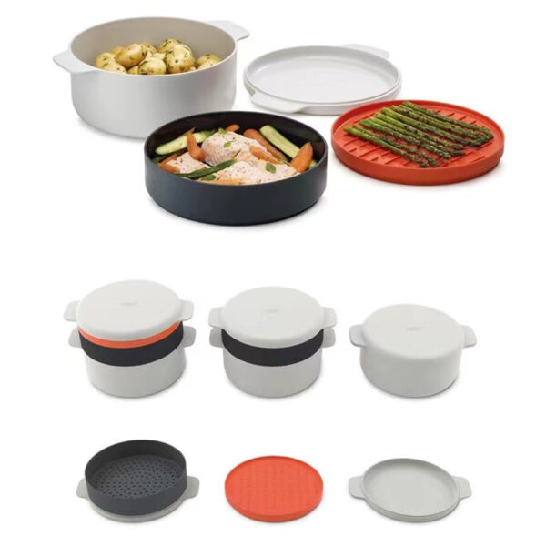 Kitchen Plastic Microwave Steaming Container Kitchen Gadgets - Image 3