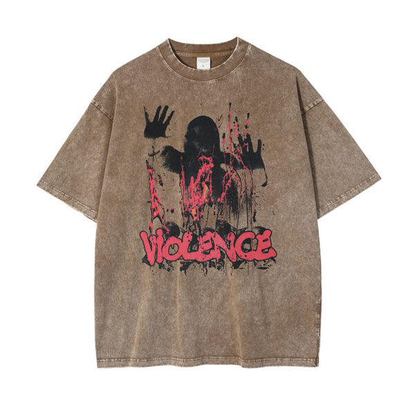 TeeBatik Wash Distressed Print Short Sleeve TShirt - Image 3