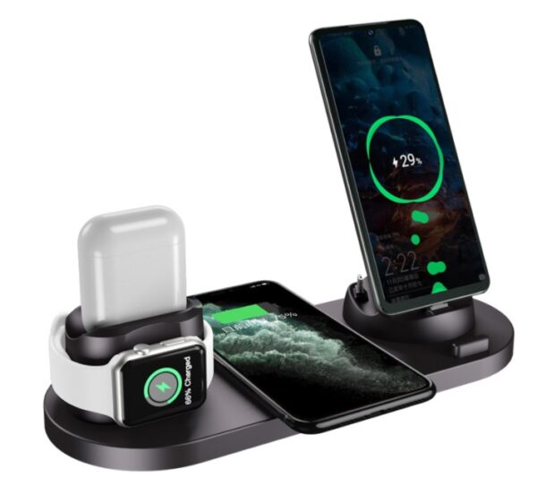 Wireless Charger For IPhone Fast Charger For Phone Fast Charging Pad For Phone Watch 6 In 1 Charging Dock Station - Image 8