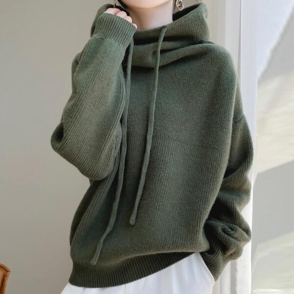 Women's Sweater Thicken Lazy Style All-match Long-sleeved Autumn Winter Warm Casual Sweater For Women - Image 2