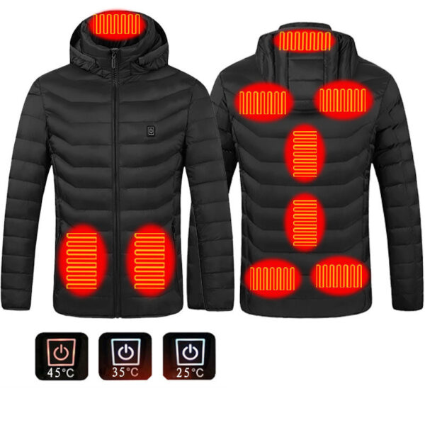 New Heated Jacket Coat USB Electric Jacket Cotton Coat Heater Thermal Clothing Heating Vest Men's Clothes Winter - Image 4